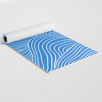 French Blue Ocean Waves Yoga Mat Gallery Image 2