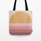 Minimal Retro Sunset Sunrise - Neutral Pink Tote Bag Gallery Image 1