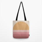 Minimal Retro Sunset Sunrise - Neutral Pink Tote Bag Gallery Image 2