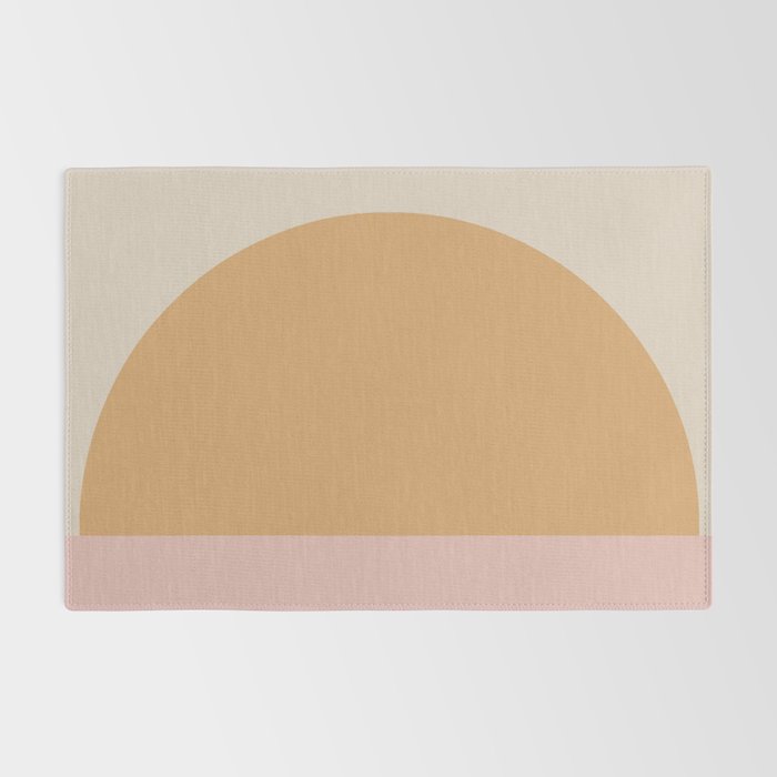 Minimal Retro Sunset Sunrise - Neutral Pink Rug Gallery Image 2