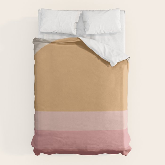 Minimal Retro Sunset Sunrise - Neutral Pink Duvet Cover Gallery Image 6