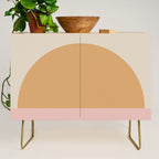 Minimal Retro Sunset Sunrise - Neutral Pink Credenza Gallery Image 1