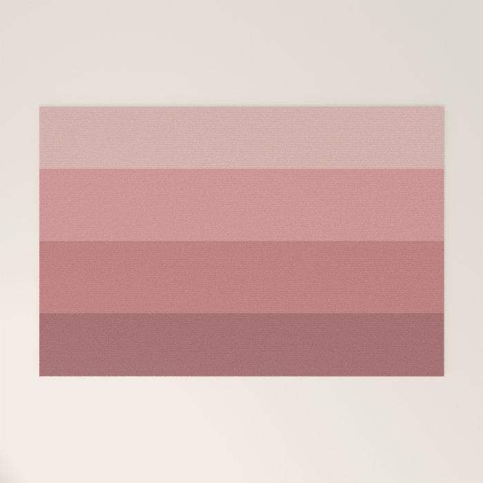 Minimal Retro Sunset Sunrise - Neutral Pink Welcome Mat Gallery Image 1
