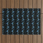Lime Hawk Moths Night Outdoor Rug Gallery Image 1