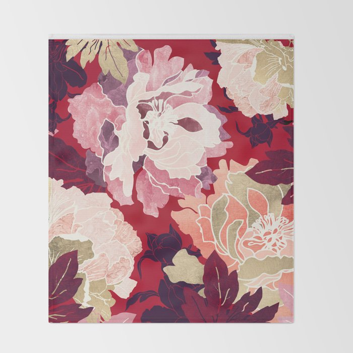 Bold Botanical II Throw Blanket Gallery Image 2