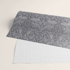 William Morris Brer Rabbit Ink Silver Vintage Pattern Wrapping Paper Gallery Image 2