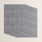 William Morris Brer Rabbit Ink Silver Vintage Pattern Wrapping Paper Gallery Image 3