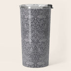 William Morris Brer Rabbit Ink Silver Vintage Pattern Travel Mug Gallery Image 2