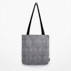 William Morris Brer Rabbit Ink Silver Vintage Pattern Tote Bag Gallery Image 2