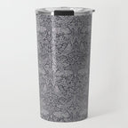 William Morris Brer Rabbit Ink Silver Vintage Pattern Travel Mug Gallery Image 1