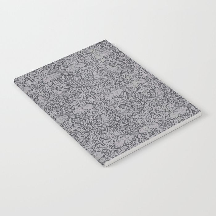 William Morris Brer Rabbit Ink Silver Vintage Pattern Notebook Gallery Image 2