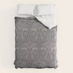 William Morris Brer Rabbit Ink Silver Vintage Pattern Duvet Cover Gallery Image 6