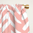 Pink, Boho, Abstract, Herringbone Pattern Window Curtain Gallery Image 2