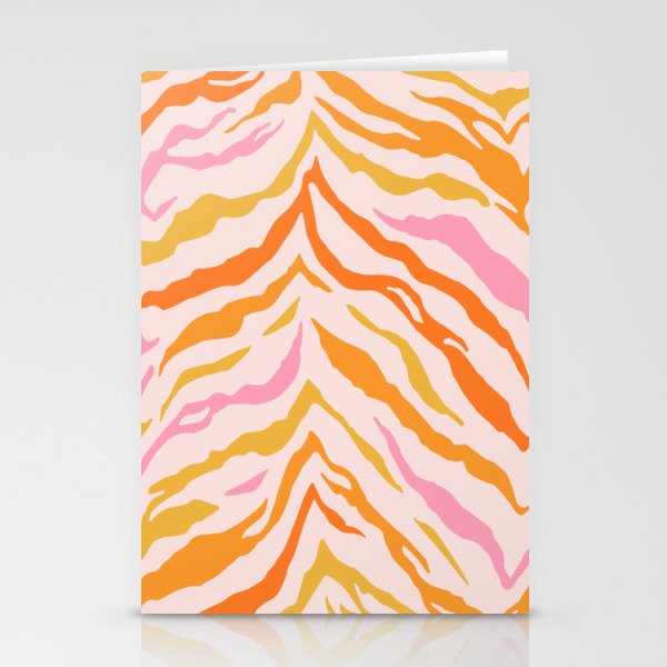 Tiger: PATTERN 07 | The Peach Edition Stationery Card Gallery Image 2
