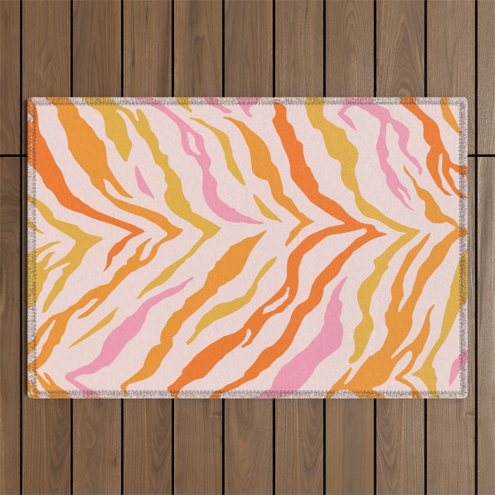 Tiger: PATTERN 07 | The Peach Edition Outdoor Rug Gallery Image 1