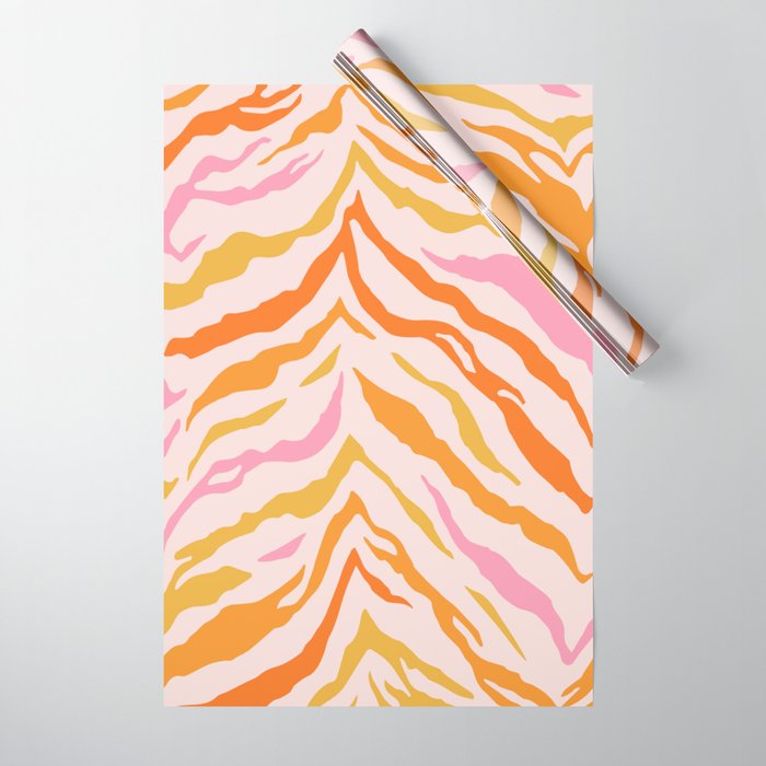 Tiger: PATTERN 07 | The Peach Edition Wrapping Paper Gallery Image 1