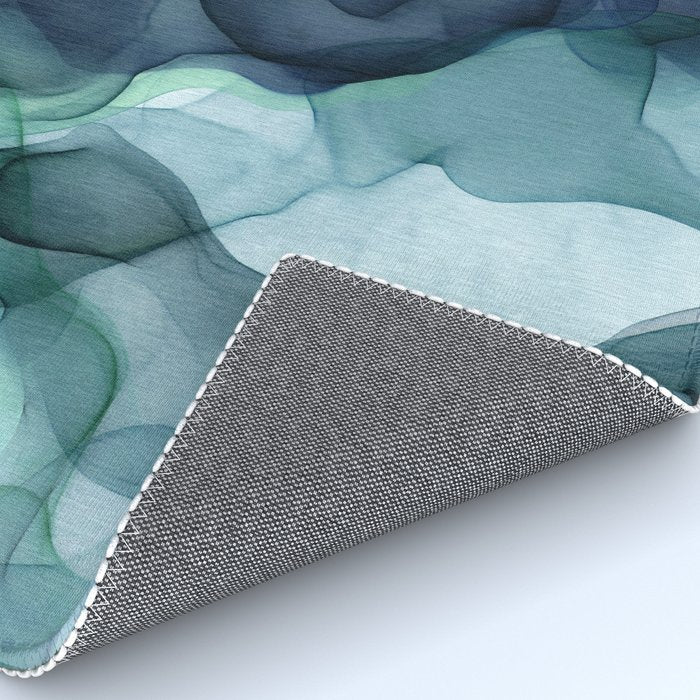 Night Blue Flowing Art Rug Gallery Image 4