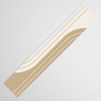 Two Tone Line Curvature LXV Earthy Boho Modern Arch Abstract Table Runner Gallery Image 3