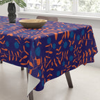 Block print berries blue Tablecloth Gallery Image 3