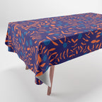 Block print berries blue Tablecloth Gallery Image 1