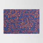 Block print berries blue Rug Gallery Image 2