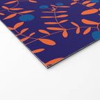 Block print berries blue Welcome Mat Gallery Image 2