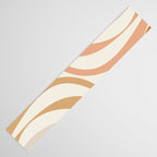 New Groove Retro Swirls Abstract Pattern in Pale Boho Blush Apricot Sand Table Runner Gallery Image 3
