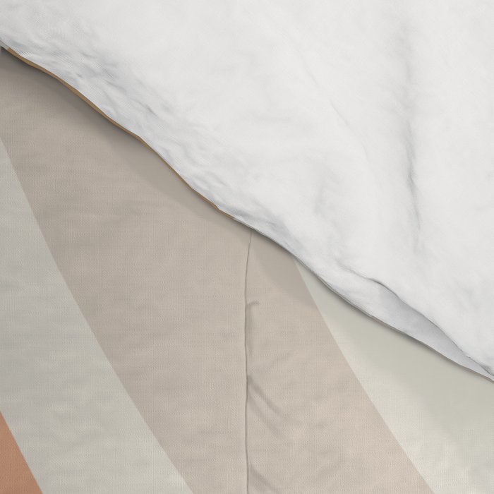 New Groove Retro Swirls Abstract Pattern in Pale Boho Blush Apricot Sand Comforter Gallery Image 4