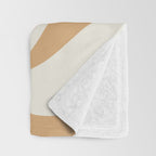 New Groove Retro Swirls Abstract Pattern in Pale Boho Blush Apricot Sand Throw Blanket Gallery Image 3