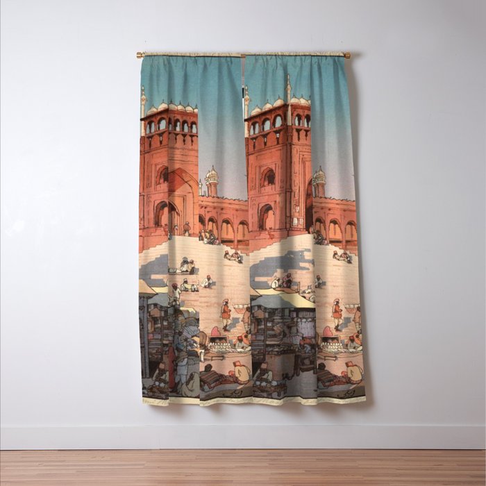 Jami Masjid Delhi From The India And Southeast Asia Series By Yoshida Hiroshi Window Curtain Gallery Image 3