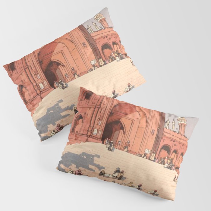 Jami Masjid Delhi From The India And Southeast Asia Series By Yoshida Hiroshi Pillow Sham Gallery Image 1