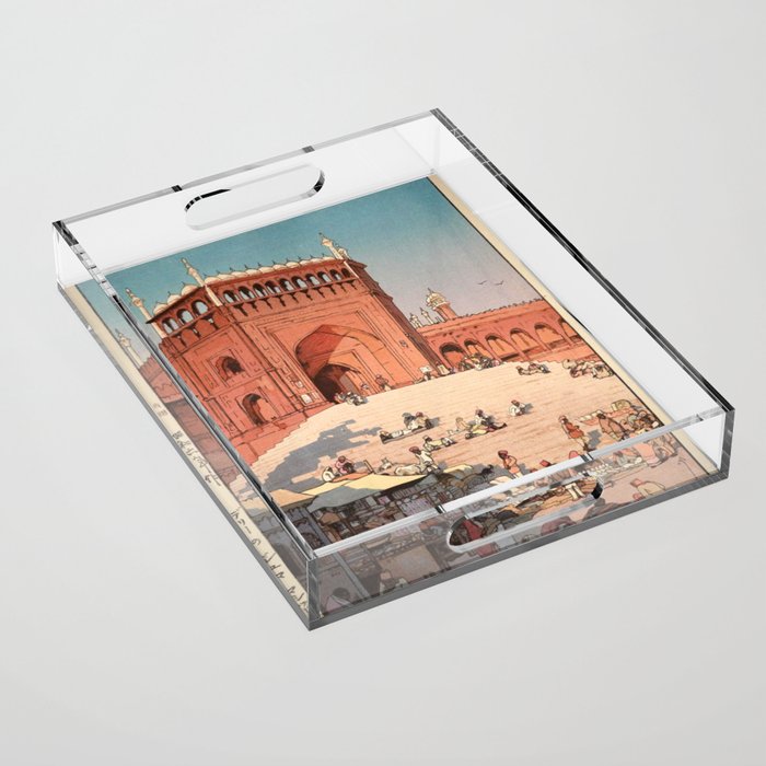 Jami Masjid Delhi From The India And Southeast Asia Series By Yoshida Hiroshi Acrylic Tray Gallery Image 1