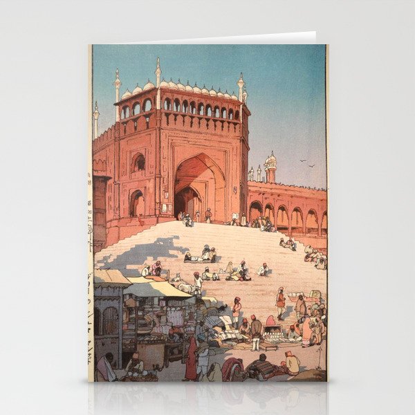 Jami Masjid Delhi From The India And Southeast Asia Series By Yoshida Hiroshi Stationery Card Gallery Image 1