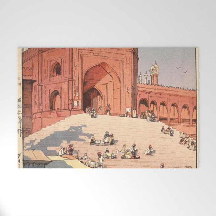 Jami Masjid Delhi From The India And Southeast Asia Series By Yoshida Hiroshi Welcome Mat Gallery Image 1