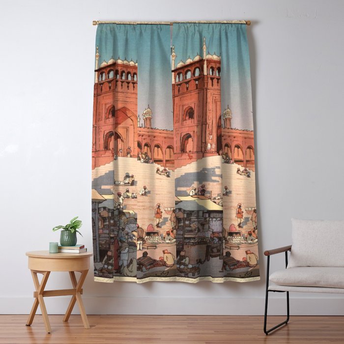 Jami Masjid Delhi From The India And Southeast Asia Series By Yoshida Hiroshi Window Curtain Gallery Image 5