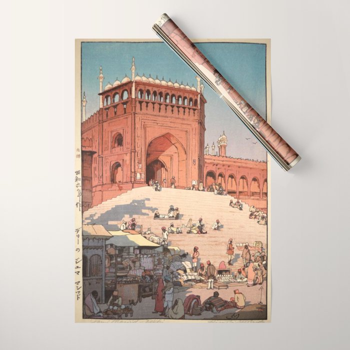Jami Masjid Delhi From The India And Southeast Asia Series By Yoshida Hiroshi Wrapping Paper Gallery Image 1
