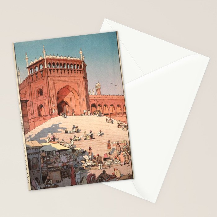 Jami Masjid Delhi From The India And Southeast Asia Series By Yoshida Hiroshi Stationery Card Gallery Image 2