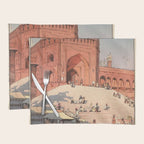 Jami Masjid Delhi From The India And Southeast Asia Series By Yoshida Hiroshi Placemat Gallery Image 1