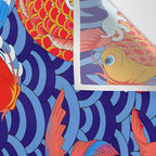 Koi fish / japanese tattoo style pattern Wall Tapestry Gallery Image 3