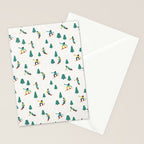 Snowboarding Illustration Pattern Stationery Card Gallery Image 2