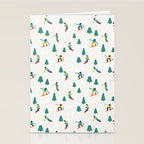 Snowboarding Illustration Pattern Stationery Card Gallery Image 2