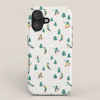 Snowboarding Illustration Pattern iPhone Case Gallery Image 1
