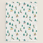 Snowboarding Illustration Pattern Jigsaw Puzzle Gallery Image 1