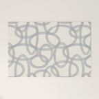 Watercolor Circles - Blue Cream Welcome Mat Gallery Image 1