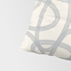 Watercolor Circles - Blue Cream Pillow Sham Gallery Image 4