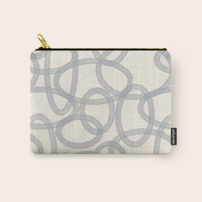 Watercolor Circles - Blue Cream Carry All Pouch Gallery Image 1