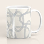 Watercolor Circles - Blue Cream Coffee Mug Gallery Image 1