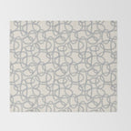 Watercolor Circles - Blue Cream Throw Blanket Gallery Image 2