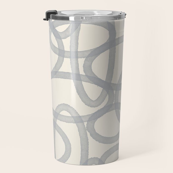 Watercolor Circles - Blue Cream Travel Mug Gallery Image 3