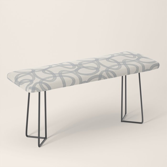 Watercolor Circles - Blue Cream Bench Gallery Image 1